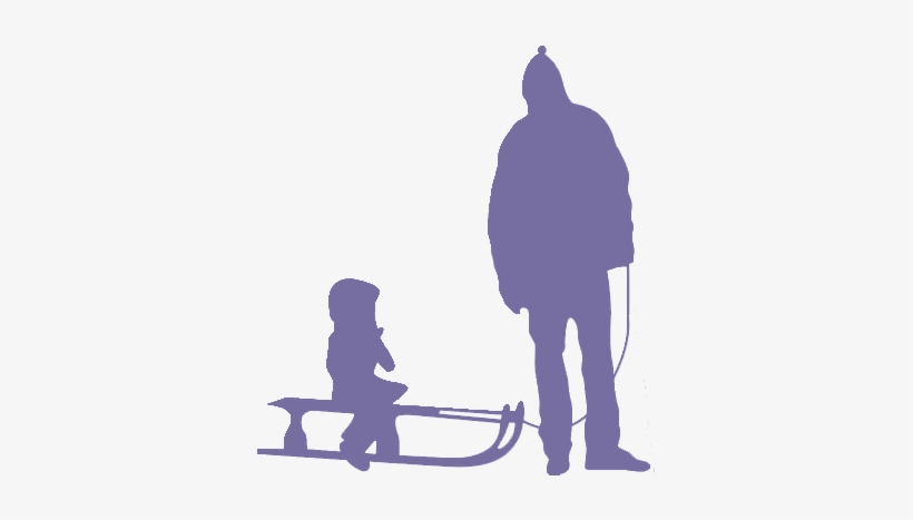 05 Feb 2015 - Kids Silhouette Sledding, transparent png #553827