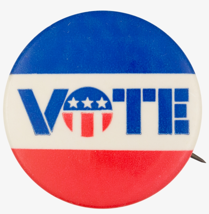 Vote Red White And Blue - Vintage Presidential Election Buttons Pins Photo Art, transparent png #553916