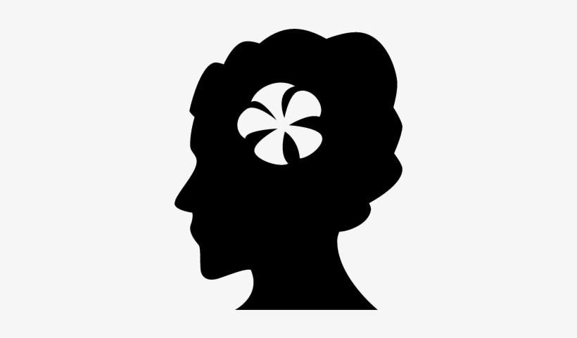 Woman Head Silhouette With A Flower In A Spa Vector - Icon, transparent png #553951
