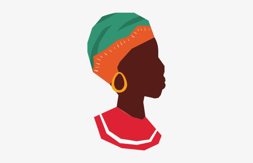 Graphic Freeuse Library African Woman Head Silhouette - African Head Silhouette, transparent png #554125