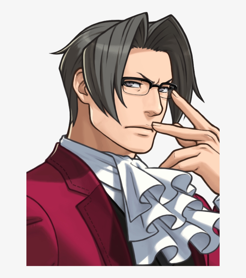 Miles Edgeworth Portrait - Miles Edgeworth Ace Attorney 6, transparent png #554611