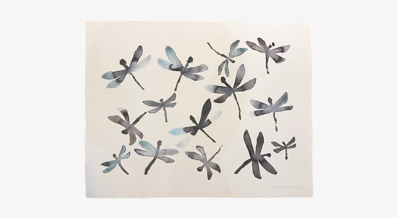 Dragonfly Dance - Giclee Print - Damselfly, transparent png #555202