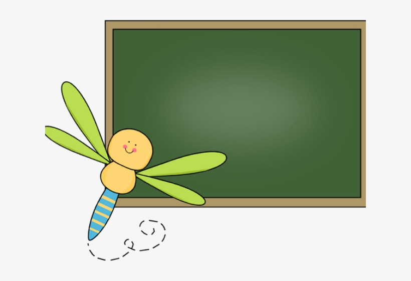 Dragonfly Border Clipart - Cute Chalkboard Clipart, transparent png #555225