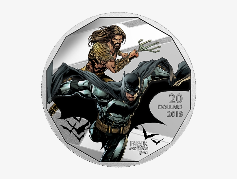 *batman And Aquaman - Gold Justice League Coin, transparent png #555521
