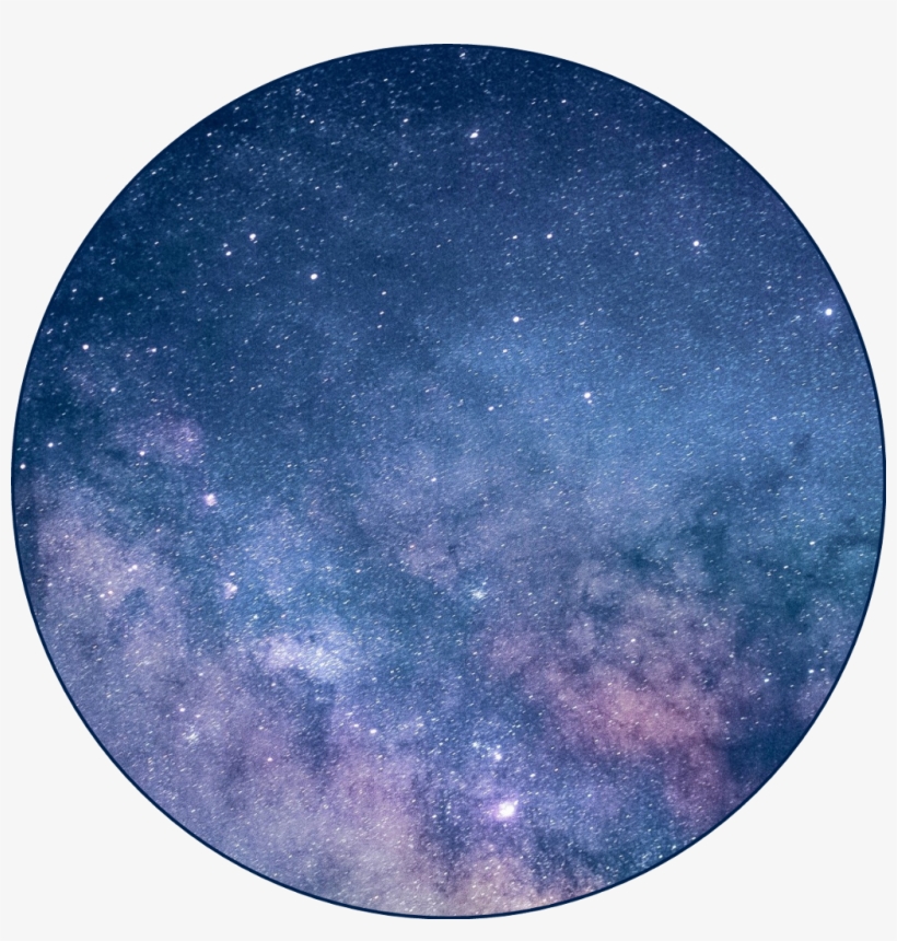 Galaxy Circle Transparent Sticker - Sky Space Circle Transparent, transparent png #555687