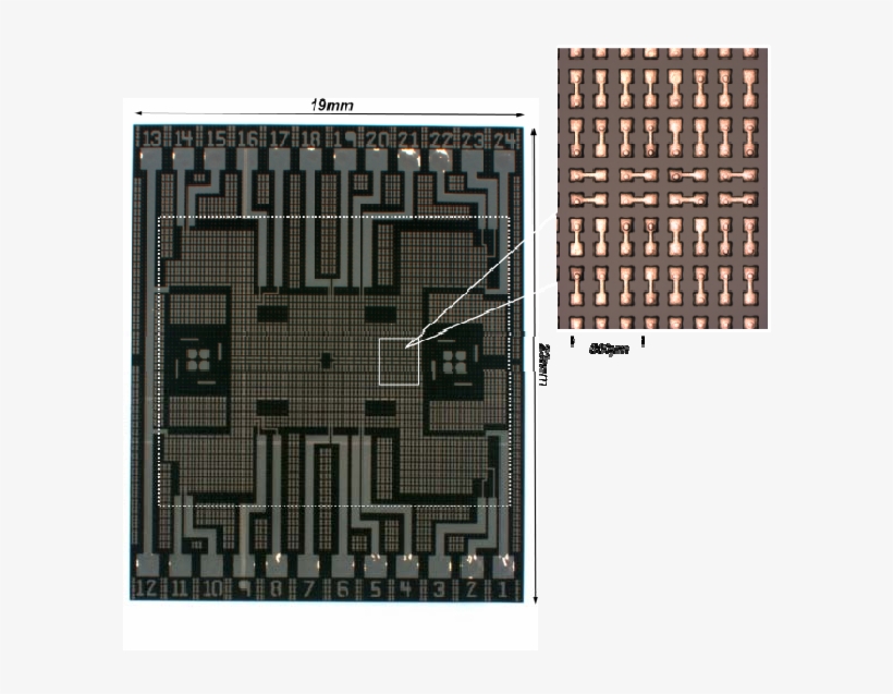 Matching Pad Chip With Single Layer Metal Traces Only - Floor Plan, transparent png #556036