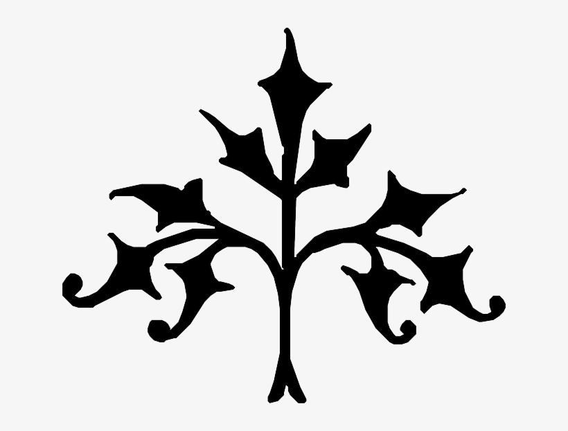 Black, Page, Book, Plant, Line, Ornament, Divider - 5'x7'area Rug, transparent png #556118