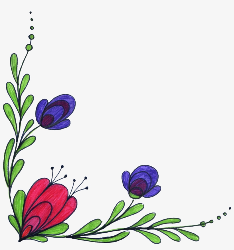 Png File Size - Flower In Corner Transparent Background, transparent png #556156