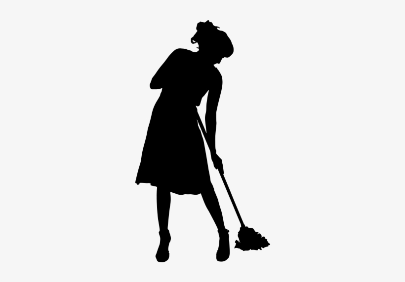 Free Cleaning Lady Png - Cleaning Lady Silhouette Png, transparent png #556292