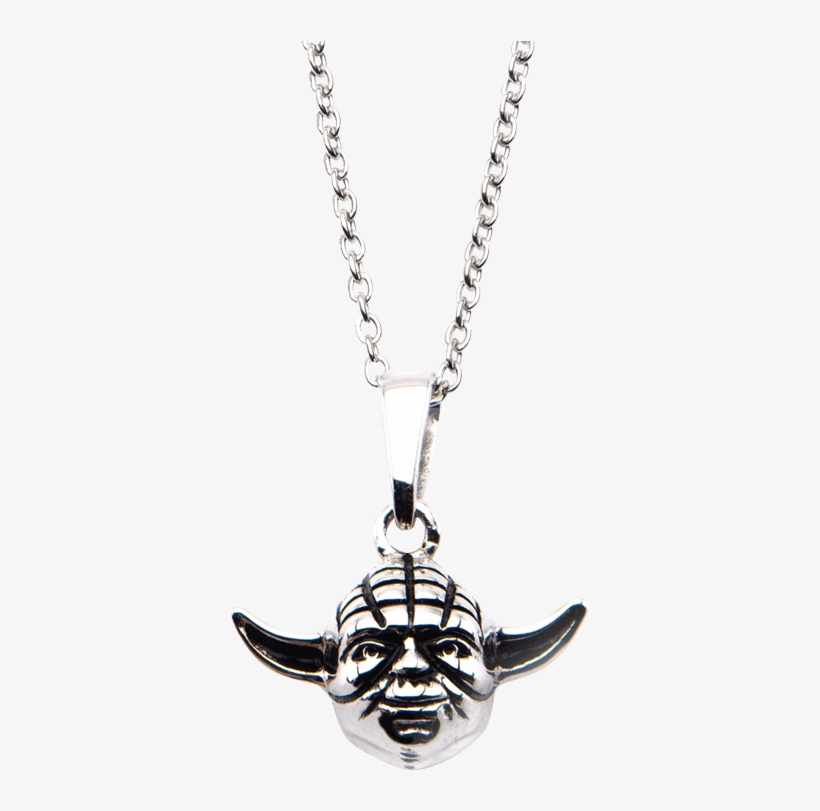 Womens Sterling Silver 3d Yoda Head Necklace - Star Wars: Crystal Clear Rebellion Pendant (ladies), transparent png #556816