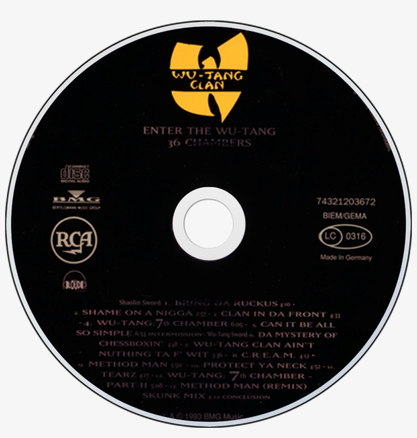 As Well As One Of The Greatest Hip Hop Albums Of All-time - Wu-tang Clan - Enter The Wu-tang Clan (36 Chambers), transparent png #556834