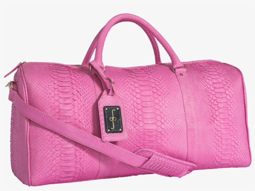 Duffel Bag In Pink Python - Handbag, transparent png #557162