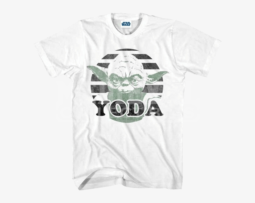 Master Yoda White T-shirt - Star Wars Jedi Master Yoda Logo Shirt, transparent png #557234