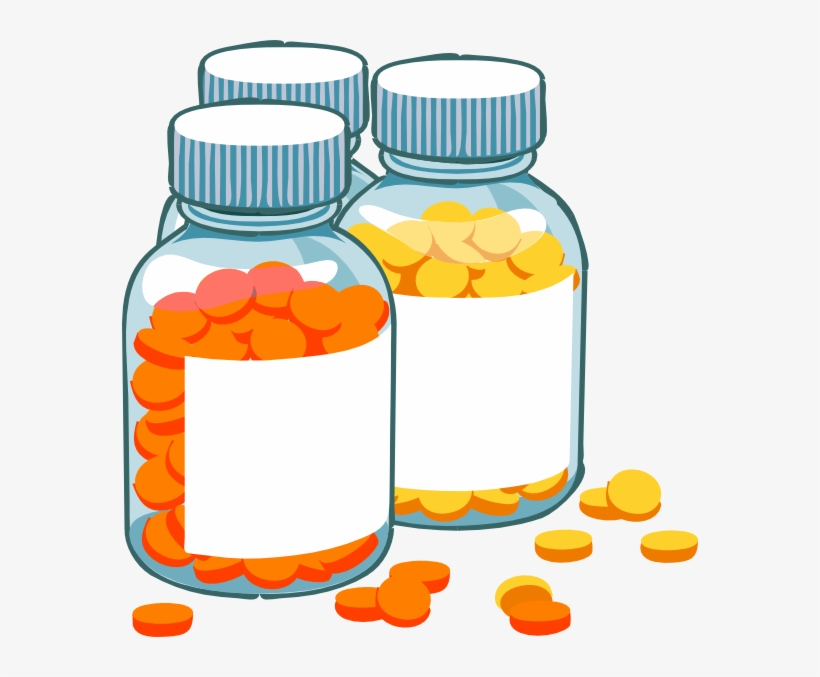 Cartoon Pill Bottle Png - Medicine Log And Journal: Log Your Medicines, transparent png #557238