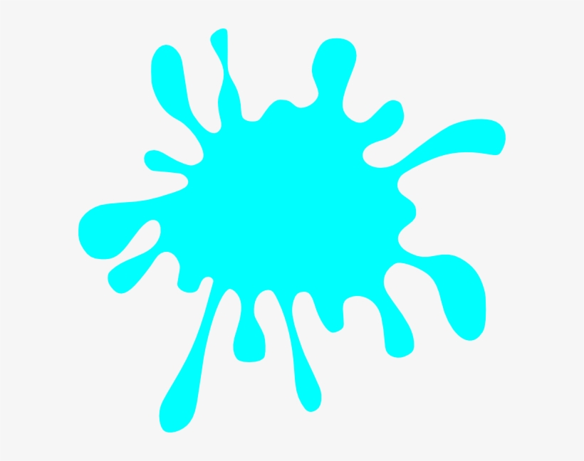 Aqua Paint Splatter Cliparts Msr-7 - Color Splash Clip Art, transparent png #557324