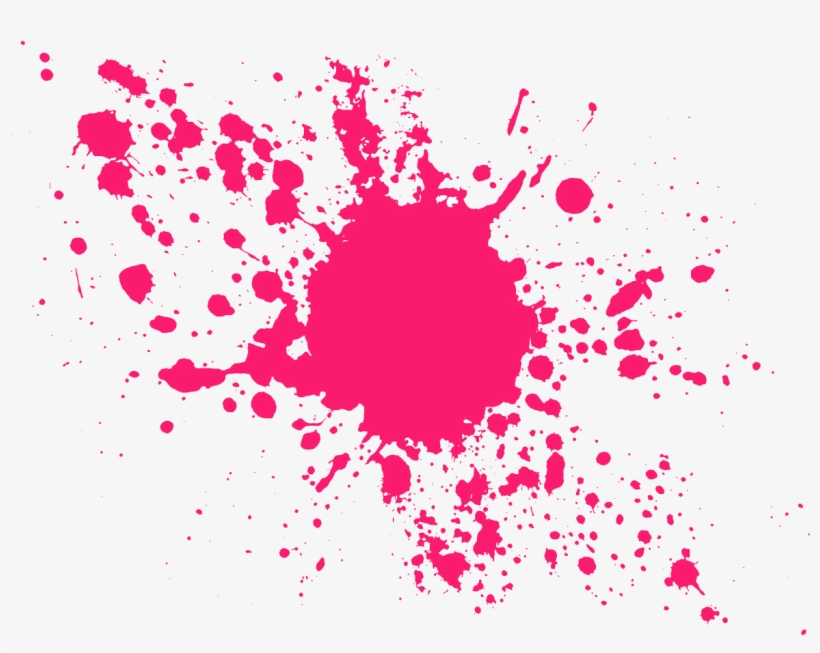 Splash Clipart Neon - Paint Splatter Png Pink, transparent png #557326