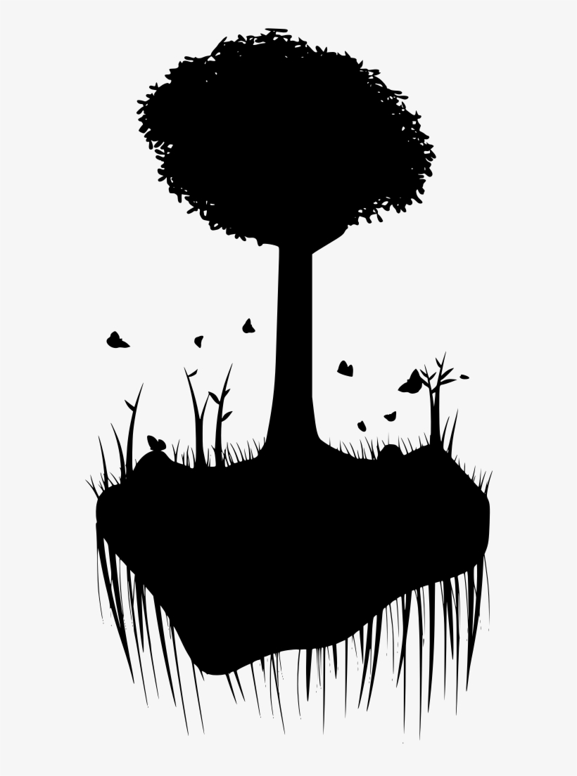Download Png - Floating Island Silhouette, transparent png #557954