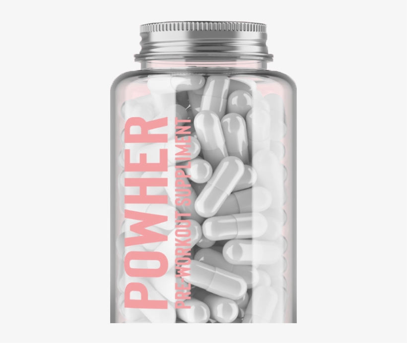 A Bottle Of Powher Workout Suppliment - Plastic Bottle, transparent png #558485