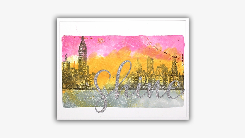 Gel Plate Impressionism - Skyline, transparent png #559299