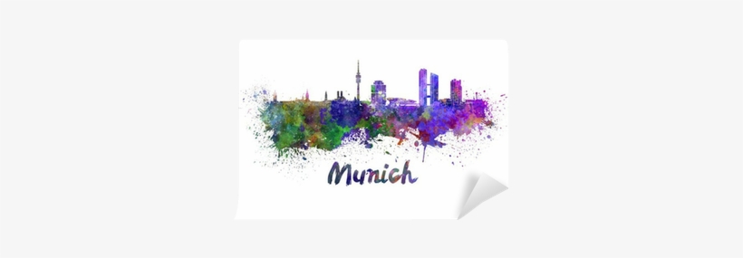 Art Print: Paulrommer's Munich Skyline In Watercolor,, transparent png #559345