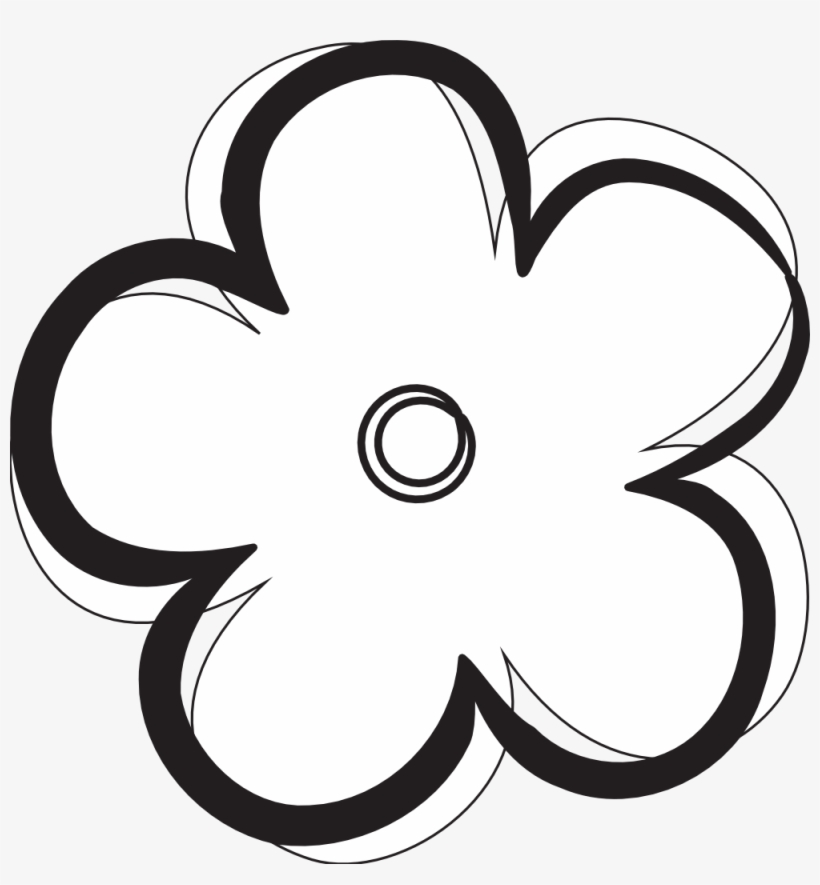 Flower Images Black And White - Flower White Logo Png, transparent png #559412