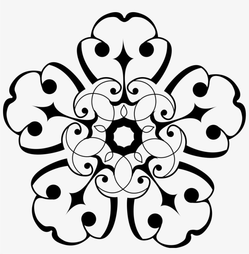Flower Clipart Black Png, transparent png #559414