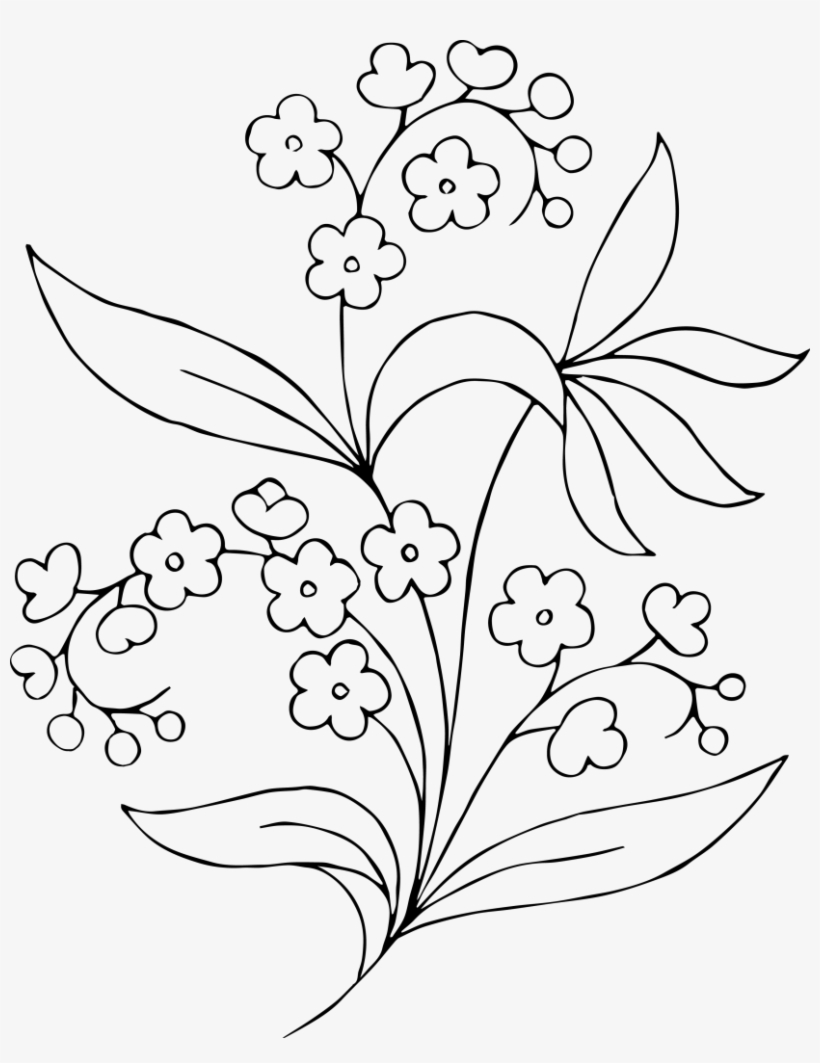 Flower Black And White Flower Black And White Flower - Flowers Clipart Black And White, transparent png #559830