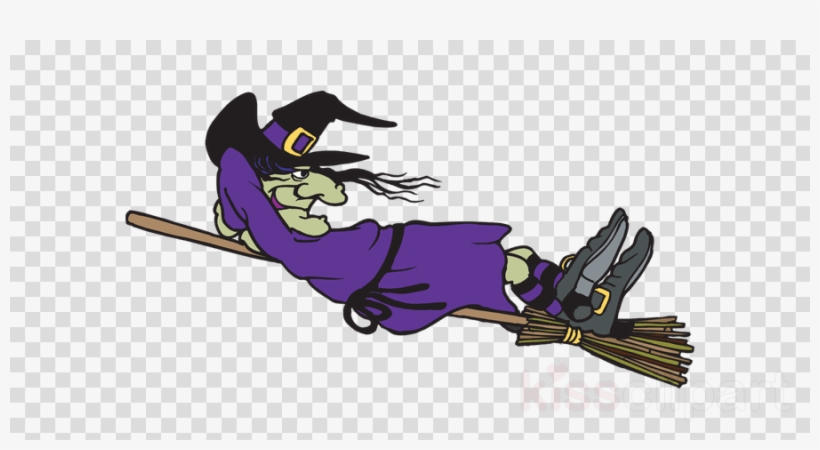 Heksen Op Bezem Clipart Witchcraft Broom Clip Art - Witch Flying On Broom Gif, transparent png #5500579