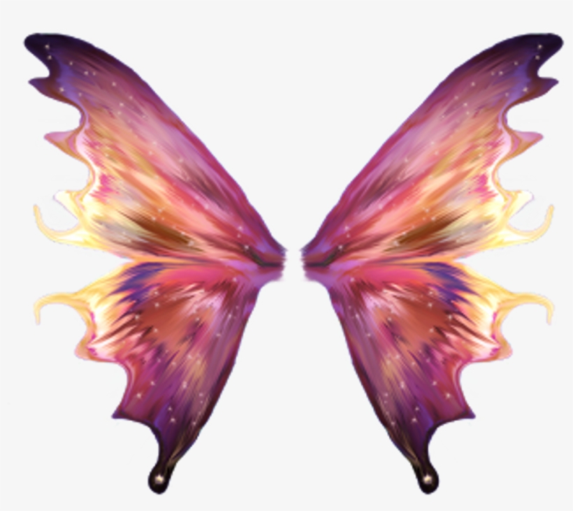 Wings Fairy Fairies Fairywings Cute Kawaii Galaxy Nebul - Alas De Hada Dibujo, transparent png #5501595