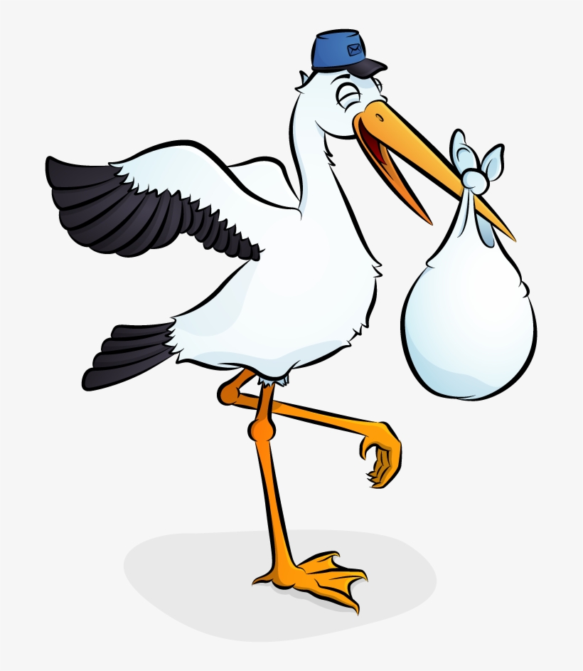 Stork Baby Png - Clipart Stork Png, transparent png #5502112
