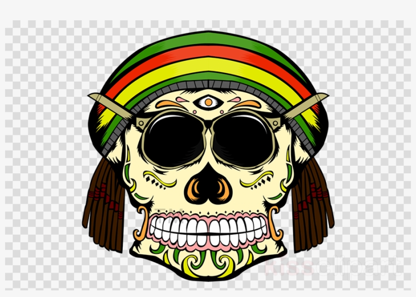 Download Reggae Skull Png Clipart Reggae Rastafari - Ska 86 Reka Putri, transparent png #5503976
