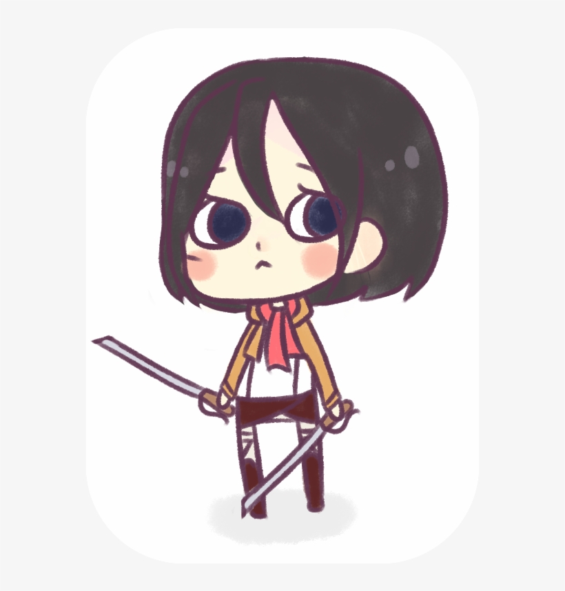 Chibi Mikasa By Hoctalya - Mikasa Ackerman, transparent png #5504541