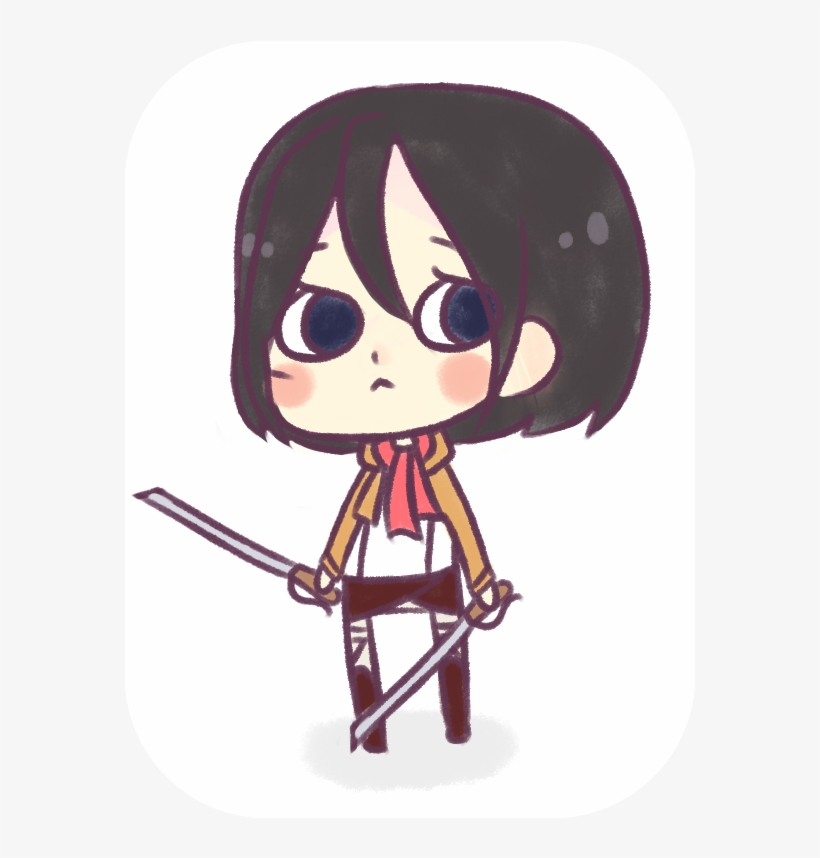 Chibi Mikasa By Hoctalya - Mikasa Ackerman, transparent png. 