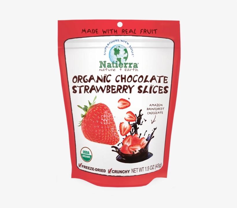 Organic Chocolate - Natures All Foods, Organic Dark Chocolate Strawberries, transparent png #5504599