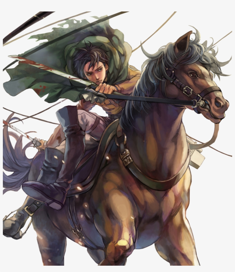 Lance Corporal Levi Render 2 By X-ryuchan - Attack On Titan Levi Horse, transparent png #5505427