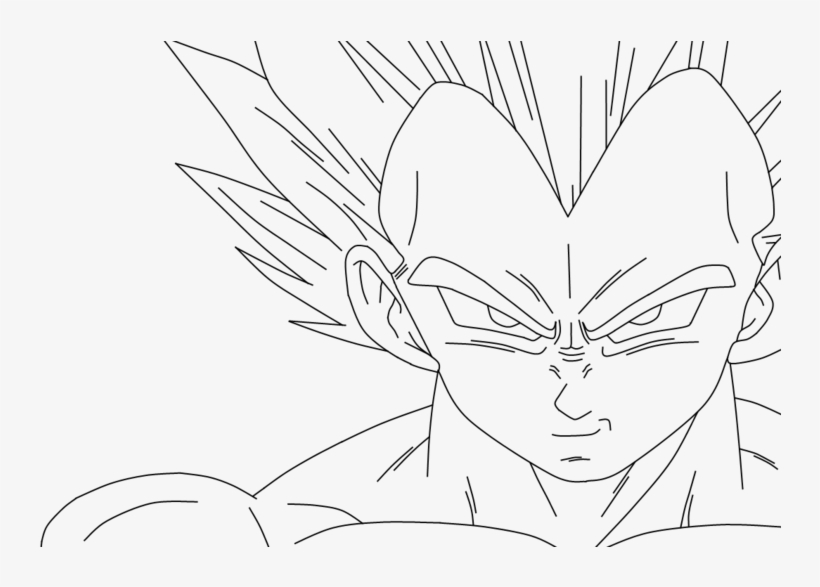 Biker Drawing Sketch - Vegeta With Scouter Drawing, transparent png #5505589