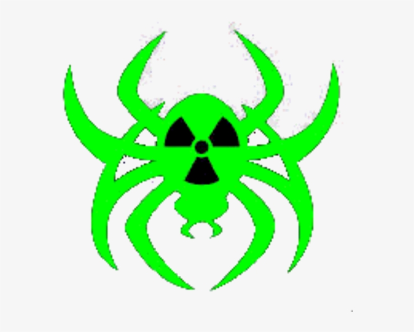 Radioactive Spider Neongreen Cut Image - Green Spider Cartoon, transparent png #5505706