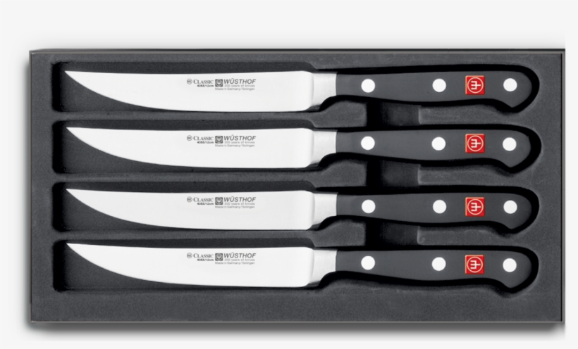 Steak Knife Set - Wüsthof Classic Steak Knife Set 4-piece, 9731, transparent png #5505764