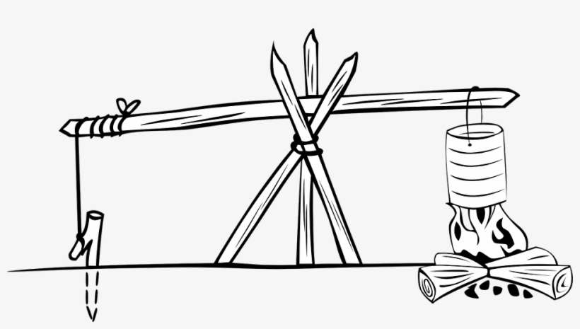Drawn Campire Campfire Cooking - Campfire, transparent png #5506429