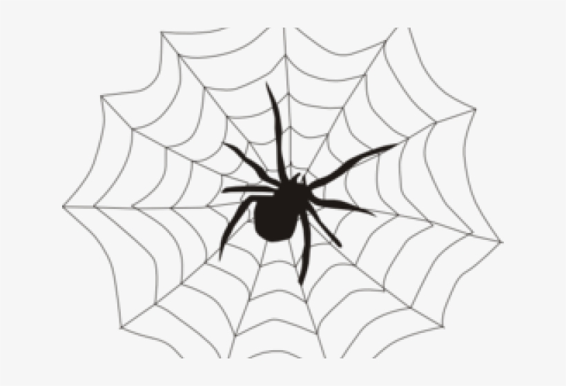 Spider Web Clipart Spider Logo - Spider With Web Drawing, transparent png #5506499