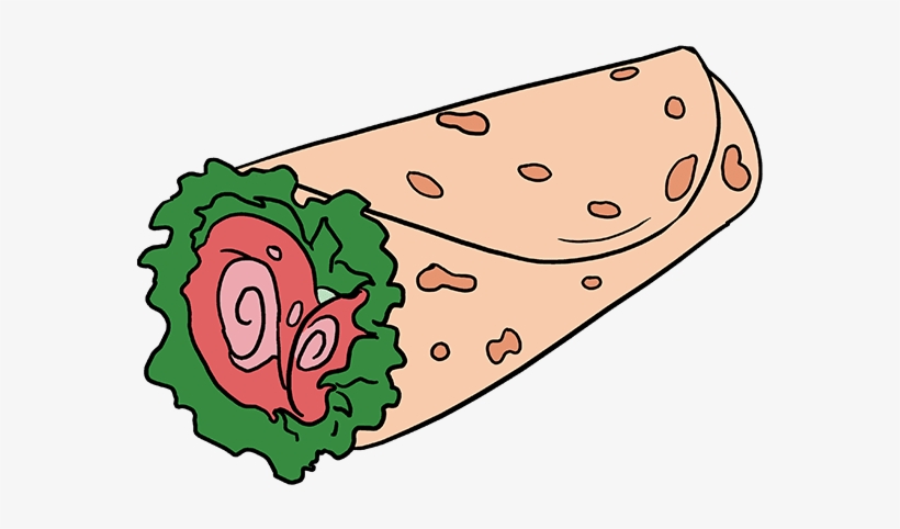 How To Draw Burrito - Draw A Burrito Easy, transparent png #5506734