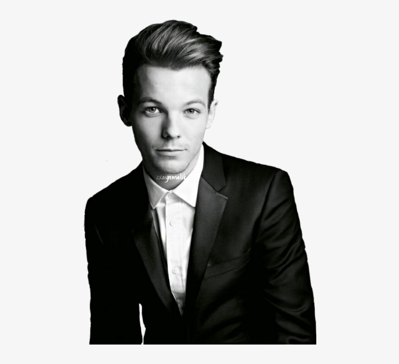 Louis One Direction Black And White, transparent png #5507912