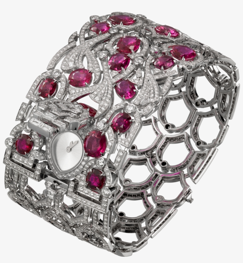 Koinobori High Jewellery Watchquartz Movement, Rhodium-finish - Montre Cartier Haute Joaillerie, transparent png #5508718