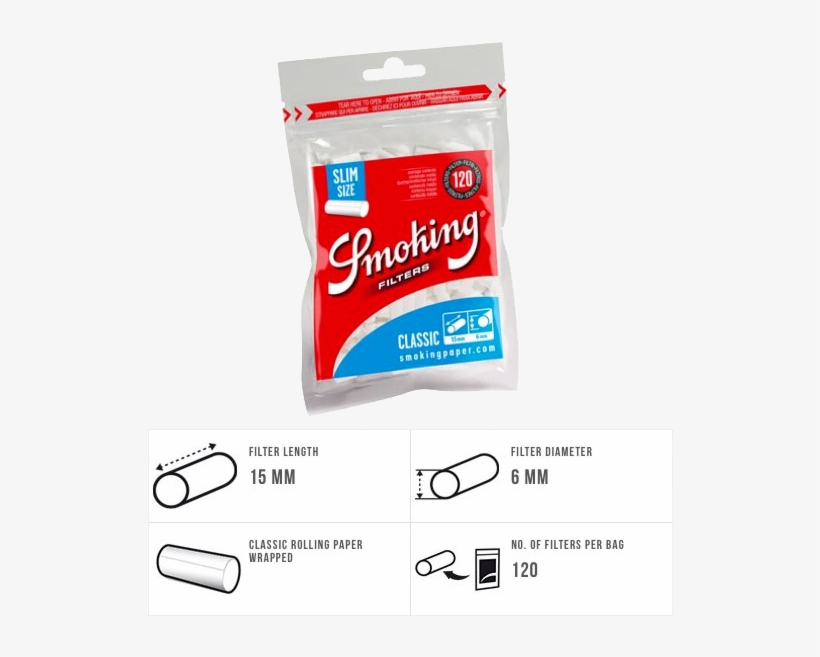 Graphic Transparent Stock Smoking Classic Slim Tips - Smoking Filter, transparent png #5508931