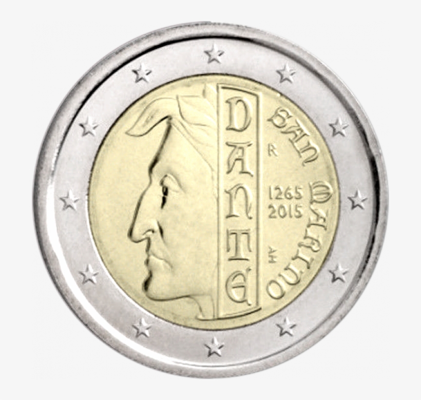 2 € San Marino 2015 Dante Alighieri - Coin Exchange For Cash In Johannesburg, transparent png #5509552