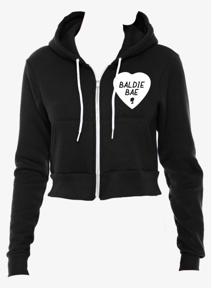 Baldie Bae Cropped Zip Up, transparent png #5510262