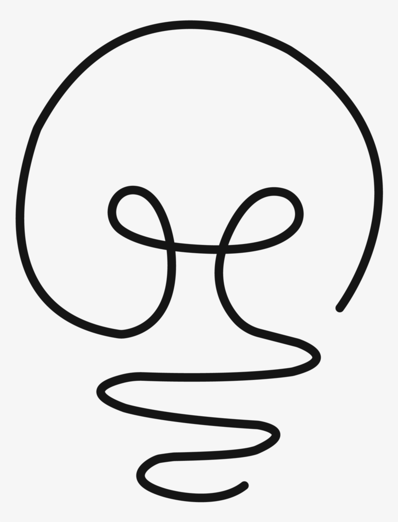 One Line Lightbulb - Portable Network Graphics, transparent png #5511069