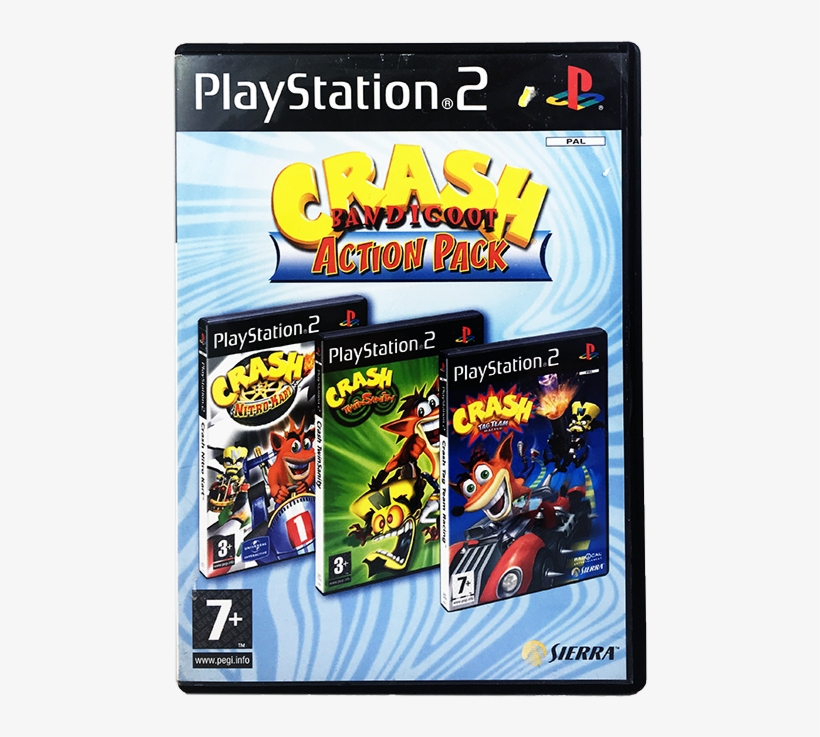 Crash Bandicoot Action Pack Playstation 2 Ps2 - Crash Bandicoot Action Pack [ps2, 2007], transparent png #5511803