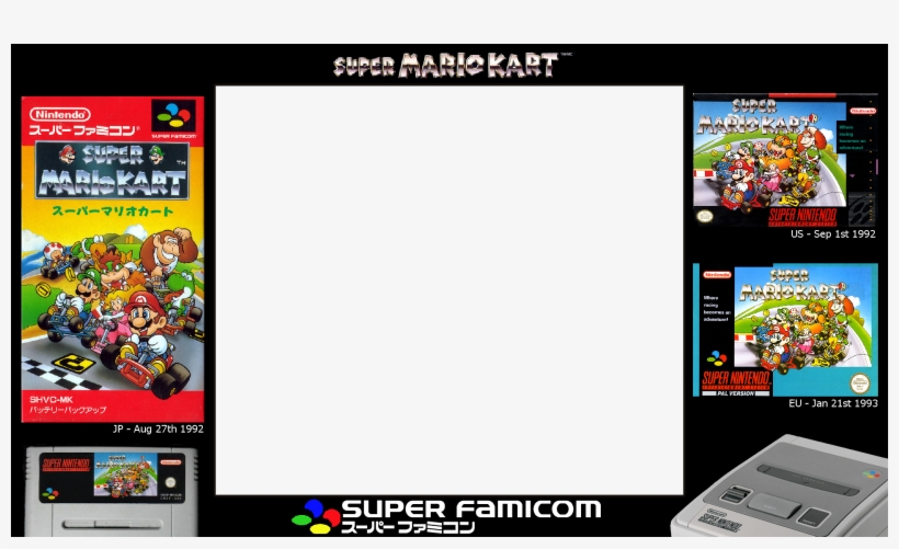 Super Nintendo Entertainment System - Nintendo Shvc-mk Super Famicom Super Mario Kart, transparent png #5514029