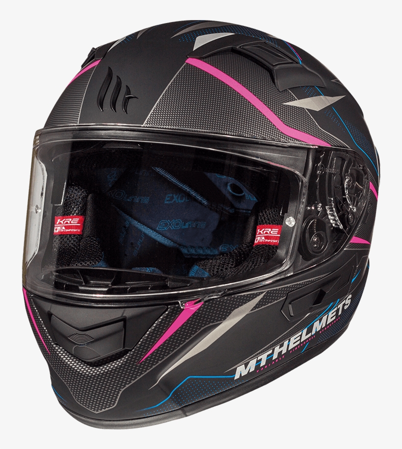 Helmet Mt Fiberglass Kre Intrepid Black Pink - Intrepid C1, transparent png #5514143